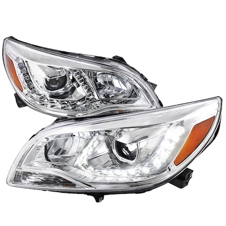 Overtime Projector Headlights for 2013-2015 Chevy Malibu - Chrome OV3744643
